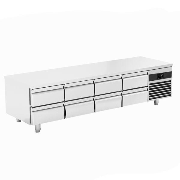 Soubassement réfrigéré 8 tiroirs GN 1/1 - 310 L | 2400x700x600 mm_1