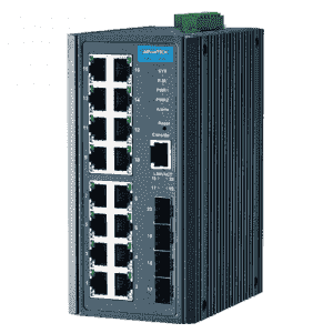 Switch ethernet industriel 16 ports 10/100Mbps + 4 SFP - Administrable - MTBF 1M heures - EKI-7720E-4FI-AU_1
