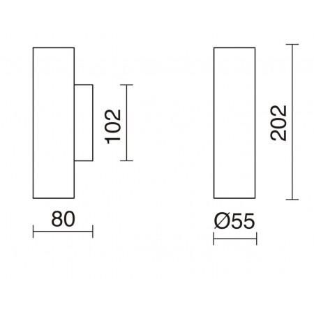 Applique murale GTania 2*GU10 cuivre - éclairage Up&Down - acier moderne_1
