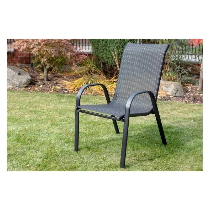 Chaise de jardin zanada noir – MTF – acier – 3exn0035_1