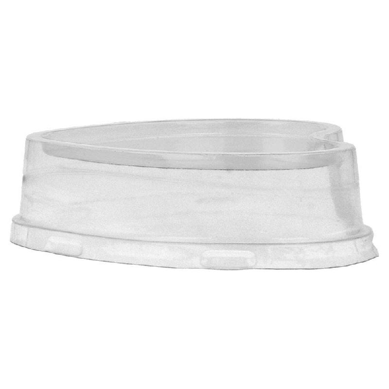 Couvercle haut PET transparent pour contenant aluminium 100ml - par 100_1