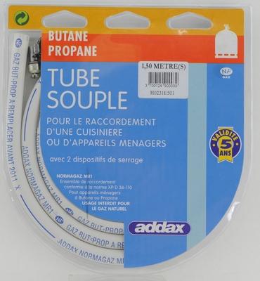 Flexible gaz butane/propane avec colliers 1.5m_1
