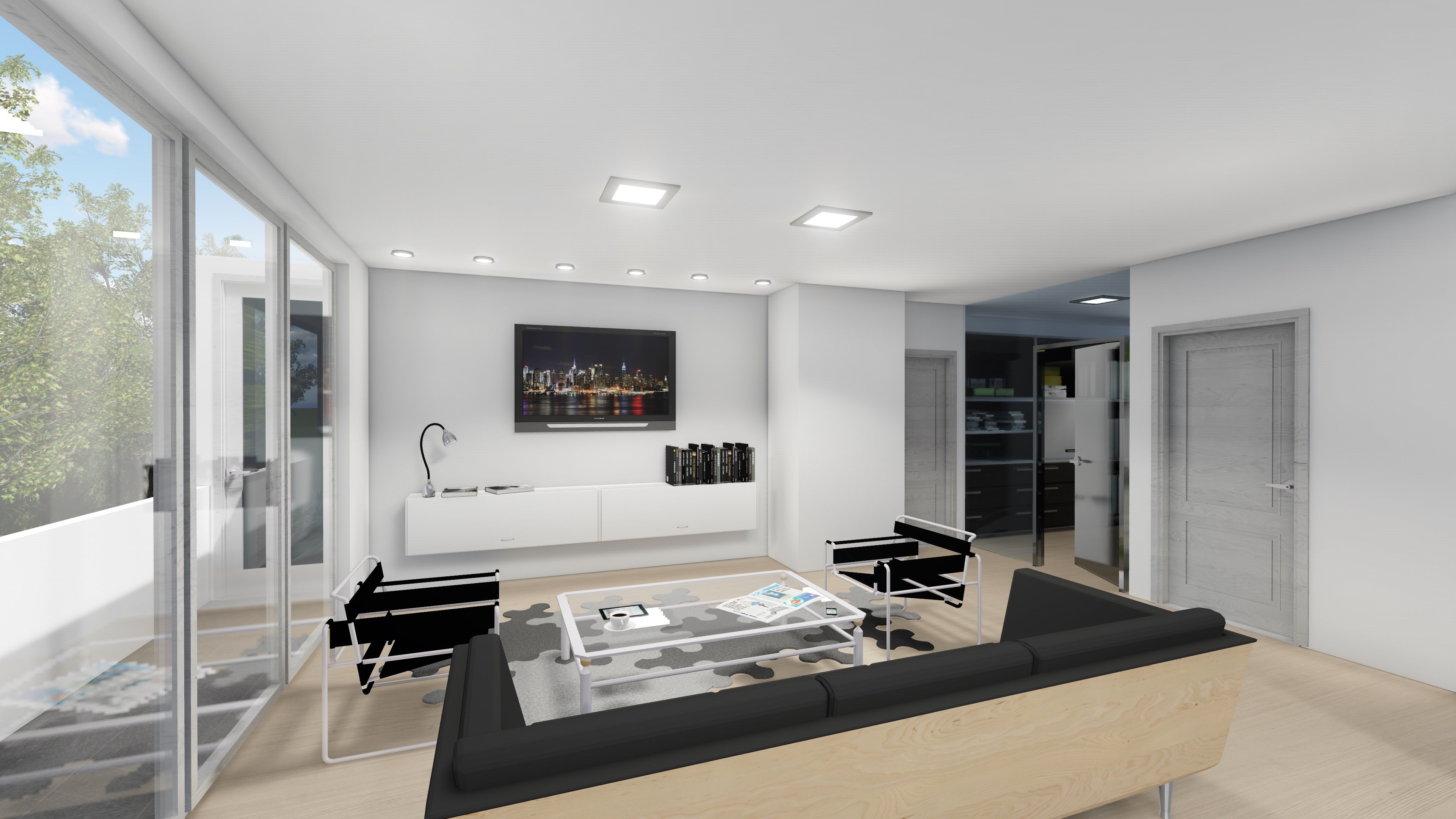 Maison préfabriquée en acier 160 m2 - 2 étages, 4 chambres ou 3 chambres et bureau - ISK100_1