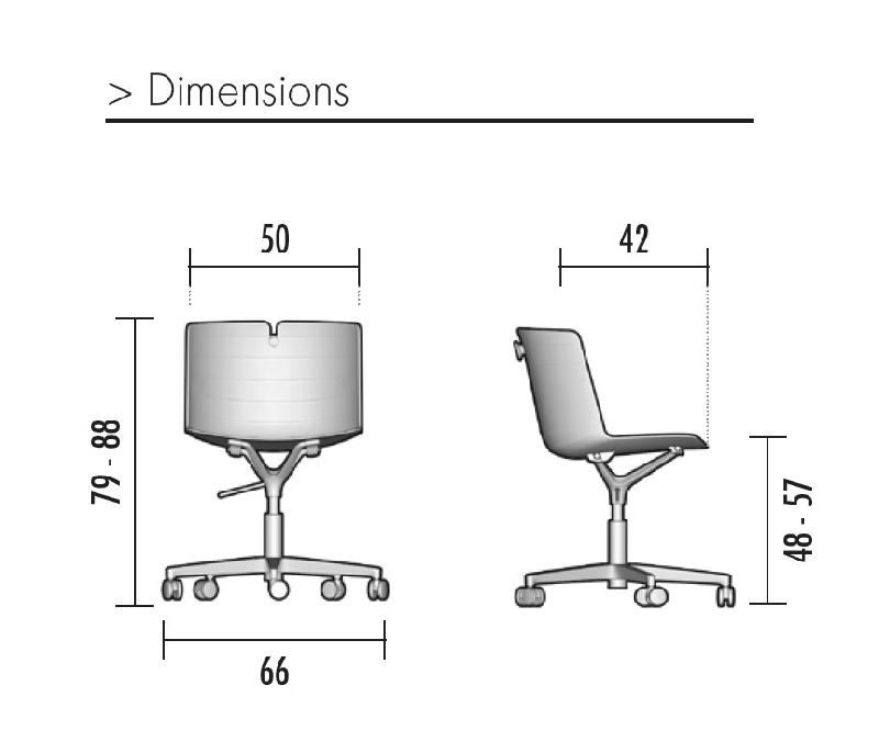 Siège de réunion Mork avec pied en métal. - Beige_2