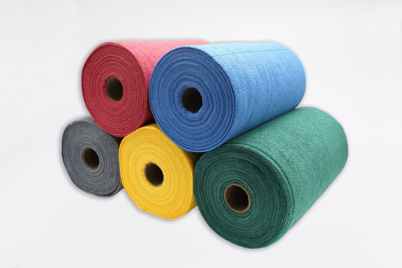 Bobine d'essuyage microfibre tricot first rouge 75 formats de 30x30 une bobine_1