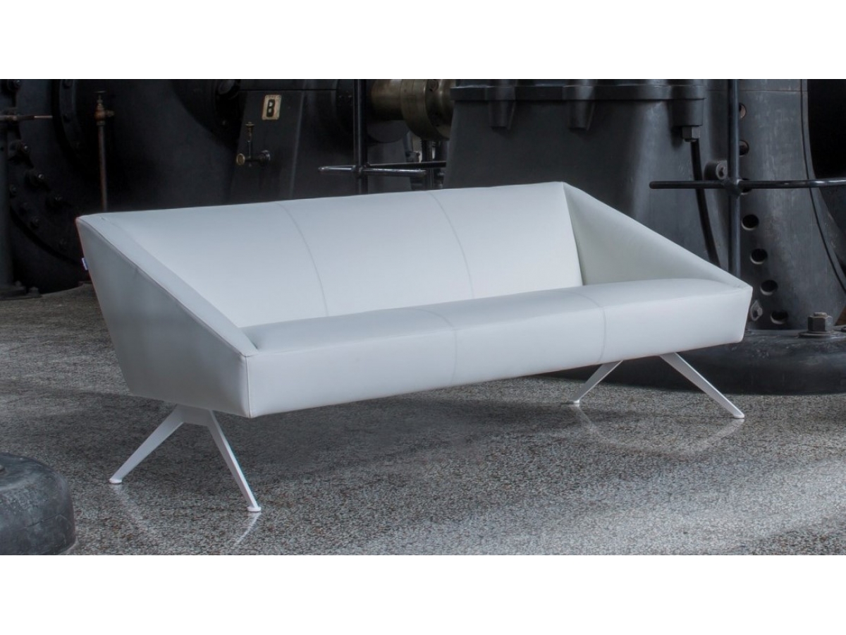 Canapé d'accueil carré à contours nets - Structure puissante - Collection AMARCORD - Design italien minimaliste_1