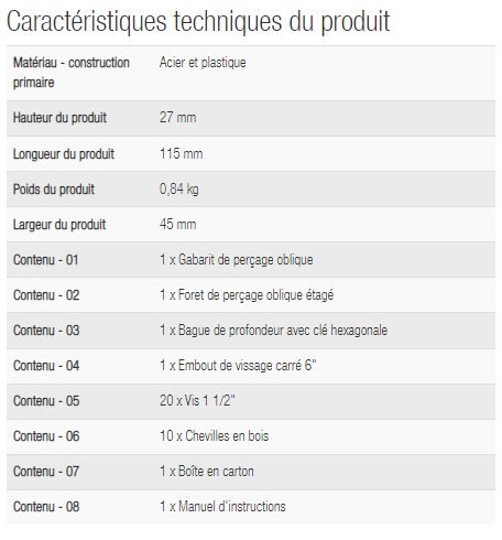 Mini-gabarit de perçage oblique - Group Silverline Limited - 115 mm x 27 mm - Compact et robuste avec guide en acier trempé_1