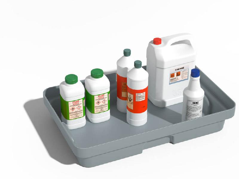 Bac de rétention PE 20 litres - sans caillebotis - gris_1