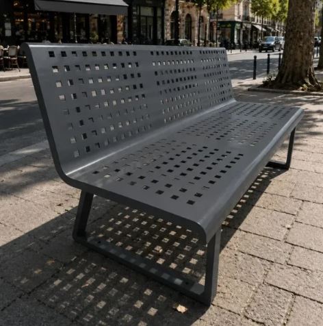 Banc métallique extérieur - QUADRA_1