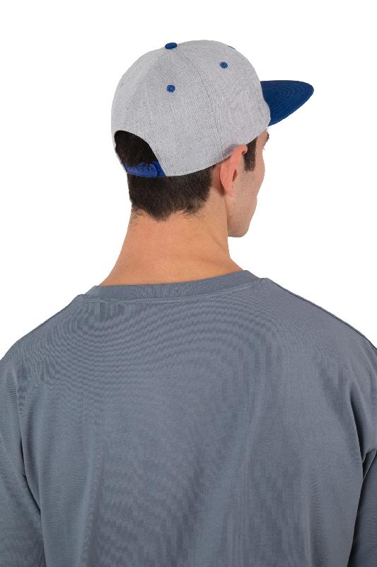 Casquette Snapback - 6 panneaux - Réf: KP166 - Look Hip-Hop - Tissu mélangé toucher laine_1