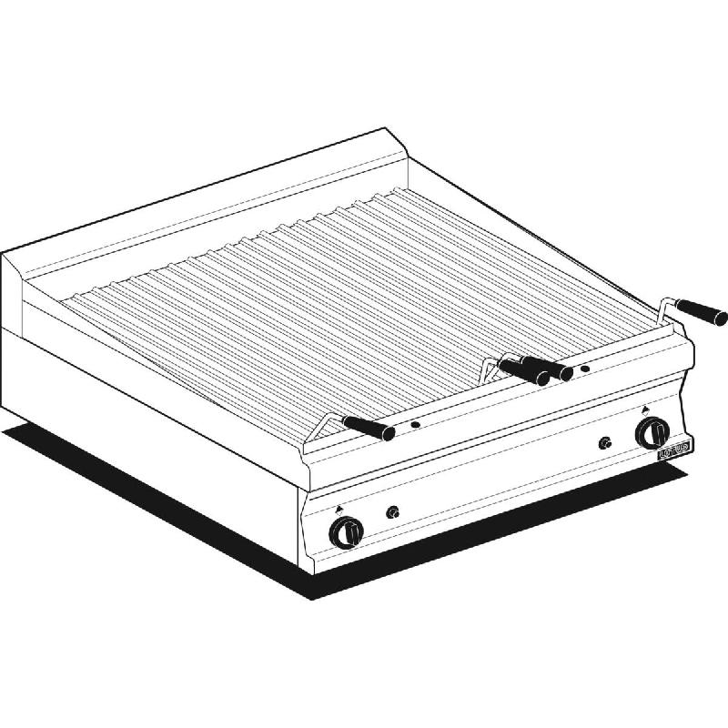 Grill pierre de lave électrique 2 grilles - L 800 mm - CWT-68ET | MagicLotus 600_1