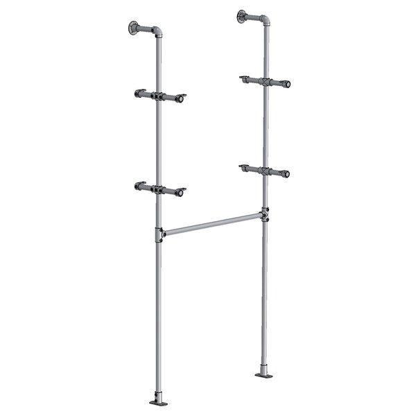 Structure Urban L104xP35,4xH243cm - penderie + 2 supports tablettes - tube Ø34,5mm - système d'agencement tubulaire_1