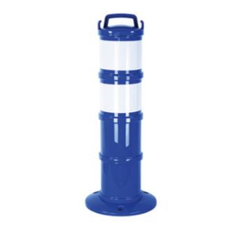 28640 - Poteau de signalisation avec balise modulable rétroréfléchissante - chaînes incluses et hauteur ajustable_1