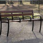 Banc CONFIDENCE CONFORT - 4 Accoudoirs, 3 Places Assises - Gamme Sénior - Piètement Acier, Lames en Bois_1