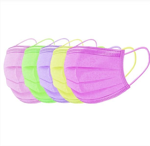 Boîte de 50 masques chirurgicaux jetables 5 couleurs non stériles - Type IIR adulte - Marque MIF MEDICAL_1