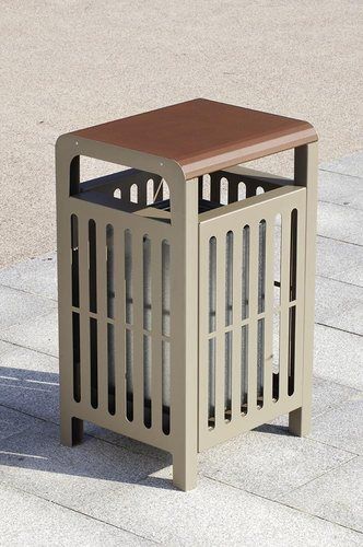 Corbeille publique Athéna Iron 65 litres - JAN-0049 - Husson International - structure acier robuste et personnalisable_1