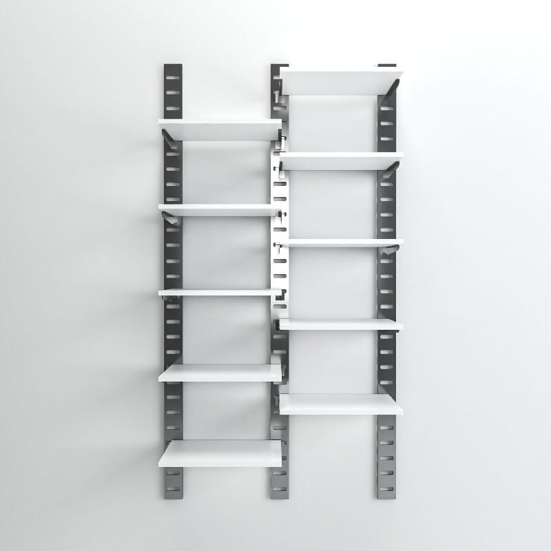 Élément suivant Zetawall chrome 5 tablettes blanc L60xH240cm_1