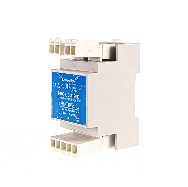 Protections foudre & CEM - Pro CEM120D - téléphonie RTC avec boîtier pour rail DIN_1