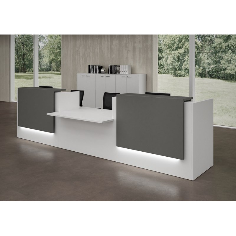 Banque d'accueil Z2 - L 126 cm - Fabricant OFFICITY - Kit LED en option_1