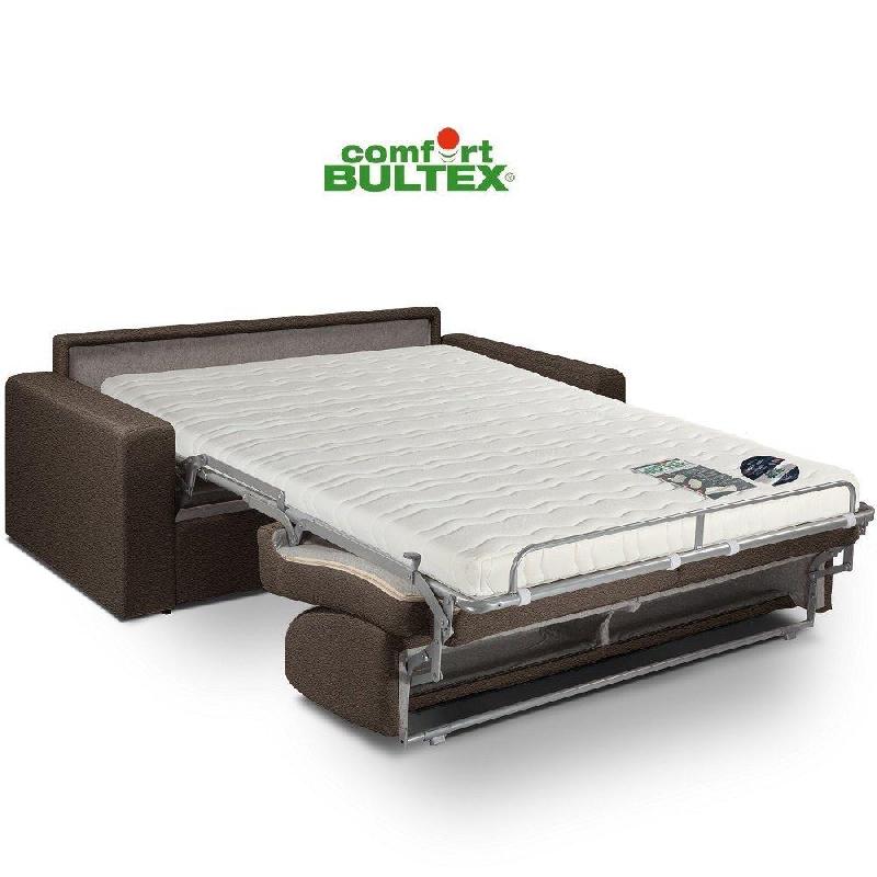Canapé convertible express CRÉPUSCULE - Matelas comfort BULTEX® 120x195cm - Polyuréthane marron - Fabrication italienne_1