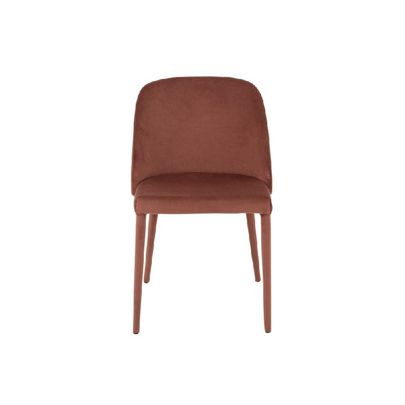 Chaise de réunion CHEZA - tissu rose antique, piétement métallique, assise rembourrée_1