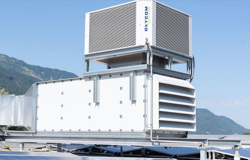 Tour de refroidissement adiabatique à deux étages breveté par Oxycom - IntrCooll Plus pour bâtiments industriels et commerciaux_1