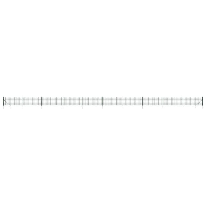 Vidaxl clôture en treillis métallique et piquet d'ancrage vert 1,1x25m 154138_1