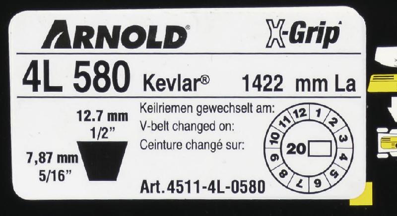 Courroie trapézoïdale X-Grip V - type 4L580_1