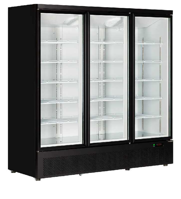 Congélateur vertical vitré Atom Maxi F3DB (1563 / 1090L) Noir TEFCOLD_1
