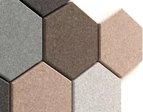 Lot de 4 panneaux acoustiques muraux hexagonaux So Torrent - panneau microporeux 100% recyclé - plusieurs coloris_1