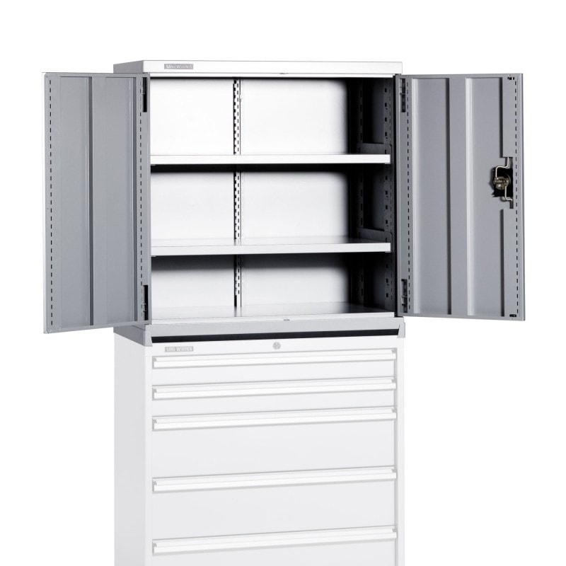 Sur-meuble pour caissons Uniworks - ESM900 - 2 portes à fermeture centralisée - Charge 150 kg par tablette_1