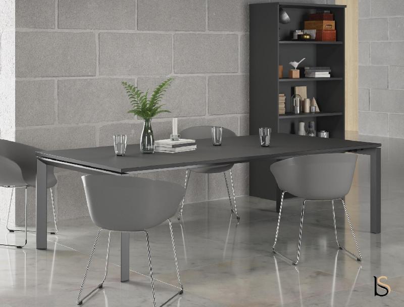Table de réunion rectangulaire Star - Mobel Linea - Oui, 250, Anthracite, Anthracite_1