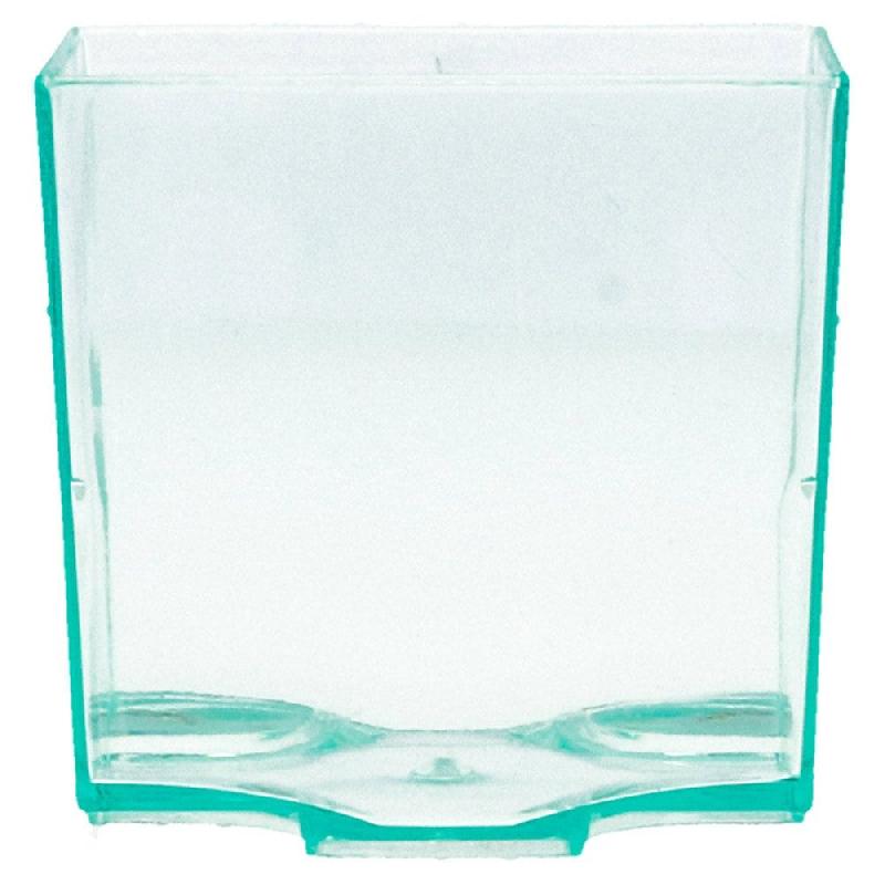 Verrine cube empilable PS vert d'eau 65ml 4,2x4,2x4,2cm - par 200_1
