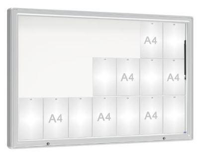 Vitrine extérieure coins arrondis anodisé - Affichage simple ou double face - Taille de 9 à 30 A4_1