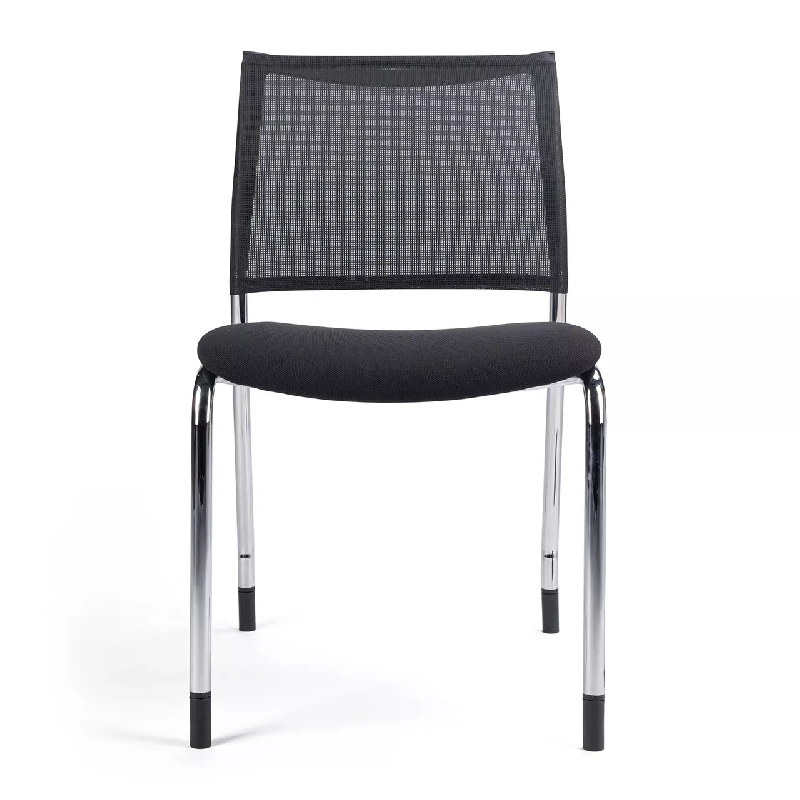 Chaise empilable sur patins ou roulettes So Trévise - Z03, Roulettes, Tissu_1