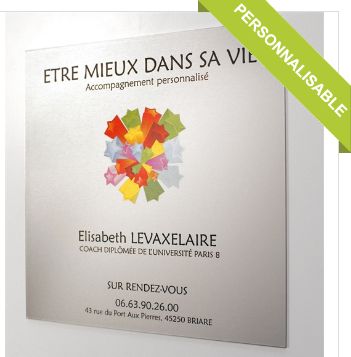 Plaque aluminium anodisé - Direct Signalétique - Impression logo ou texte - Épaisseur 2 mm - Fixation adhésif ou entretoises_1