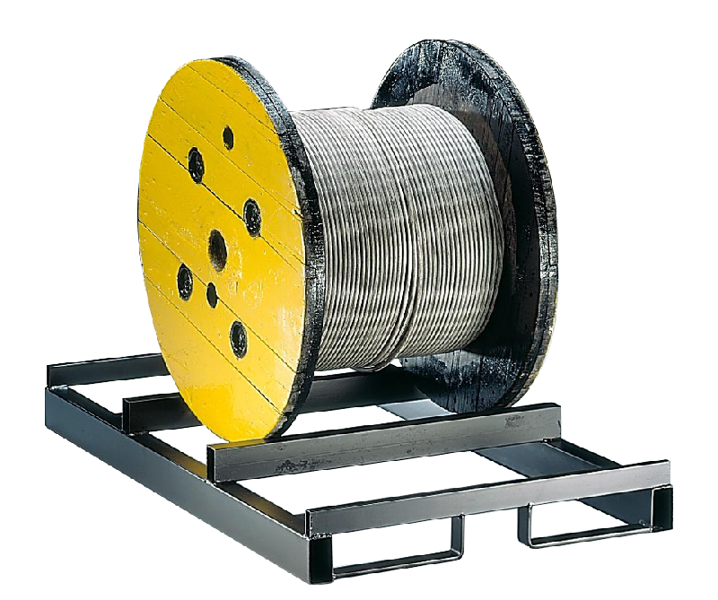 Rack statique pour rayonnages de bobines - hauteur 4500 mm, capacité 6100 kg, tourets Ø600 à 1500 mm_1