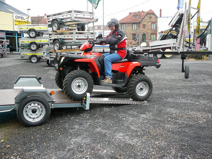 Remorque pour le transport d'un quad - erde - ch 751_1