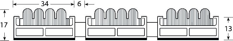Tapis d'accueil ROMAT GT - 17 mm - Aluminium recyclé 30% - Moquette anti-salissure ou inserts en caoutchouc_1