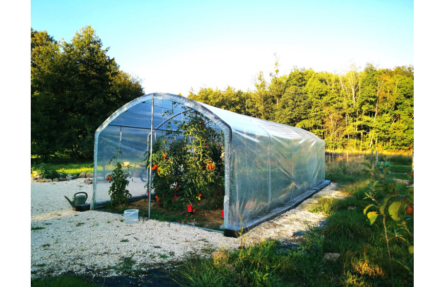 Serre à tomates avec une ventilation optimale et permanente idéale pour la protection des cultures contre les intempéries_0