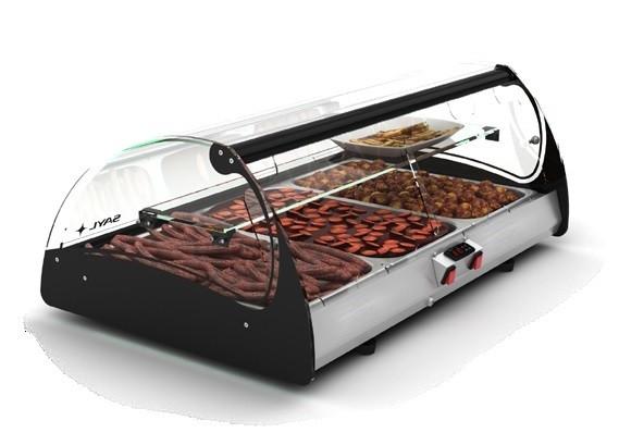 Vitrine chauffante 2 GN 1/1 Chaleur humide Série SPLENDID Bain Marie Sayl_1