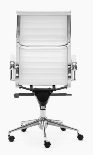 Fauteuil de Direction Haut Dossier LEO Blanc - Référence 7649 FR206 - Mécanisme basculant 4 positions - Revêtement écocuir_1