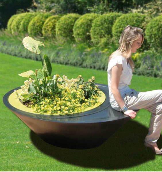 Pot de fleur Colors® - modèle Sitting - ultra-léger, résistant UV et températures extrêmes - réserve d'eau intégrée_1