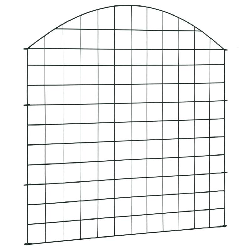 Vidaxl ensemble de clôture de jardin arquée 77,5x78,5 cm vert 146103_1