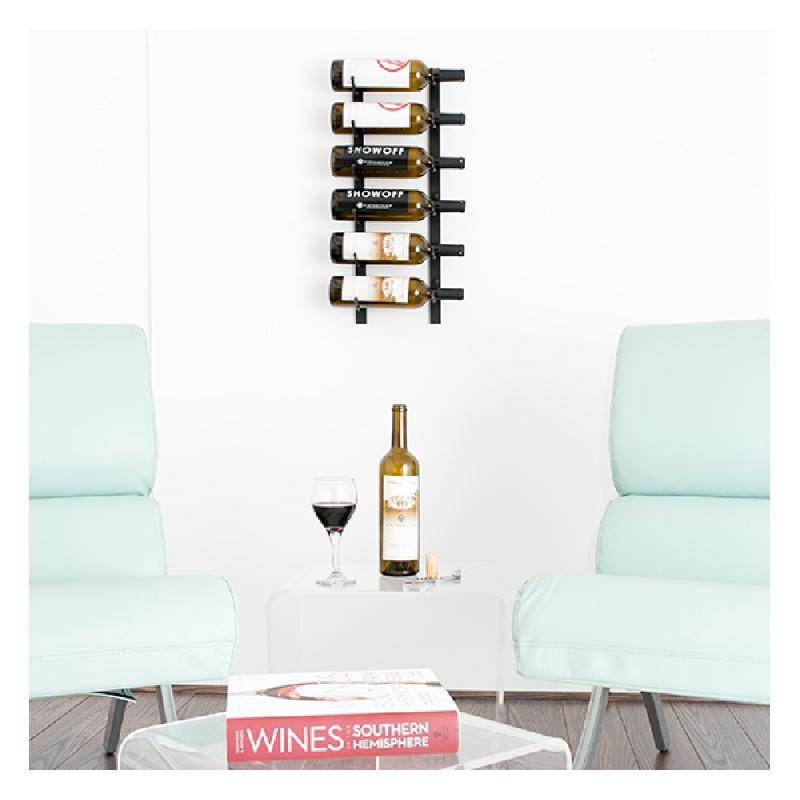 Ws21cluxe - casier à bouteilles mural en métal finition chrome luxe - 6 à 18 bouteilles - VintageView Series 2_1