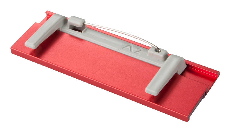 Badge identifiant en aluminium - papier remplaçable - couleur rouge - poids 9g_1