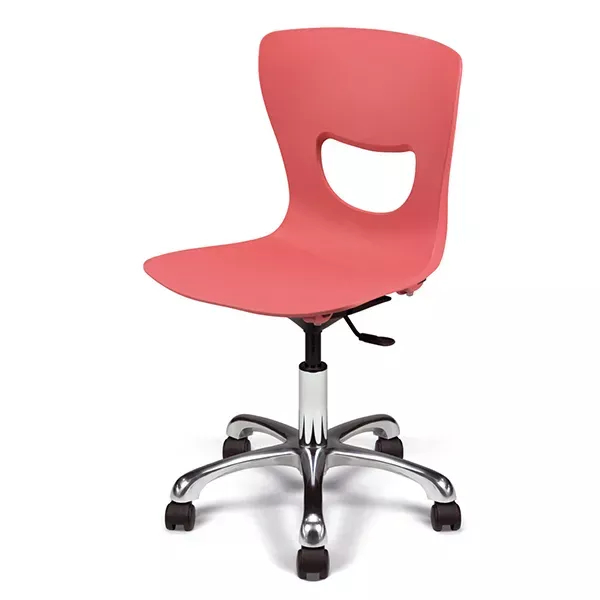 Chaise de bureau sur roullettes So Tivoli - P12, Placet d'assise tissu gris, Avec_1