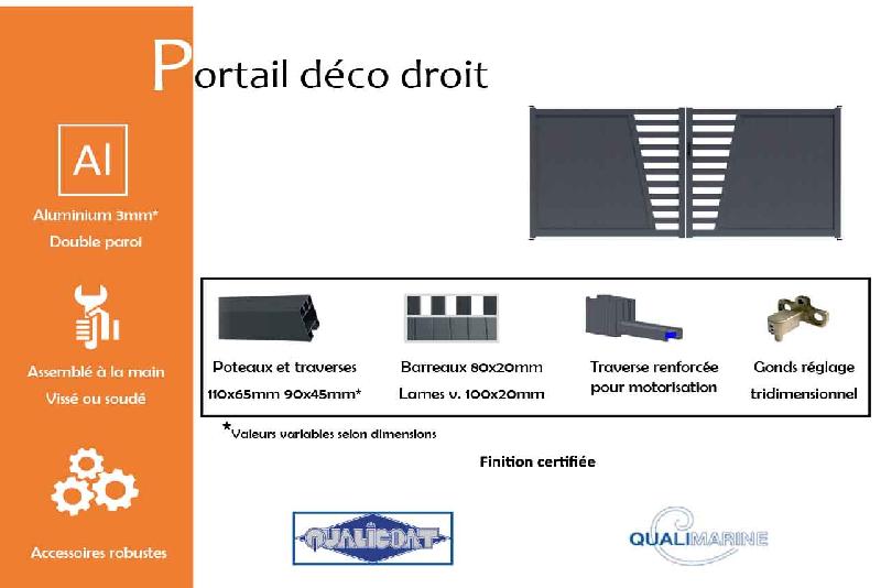 Portail battant déco droit - 3750 / 1800_1