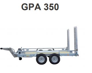 Remorque porte-engins - gourdon - 2.5 t - 3.1m - 2 essieux_1