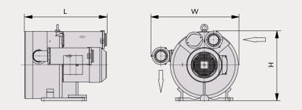 Samos SB 0310 - 1100 D2 - Soufflantes à canal latéral à deux étages Busch - 320 m³/h - compression sans huile et faible niveau sonore_1